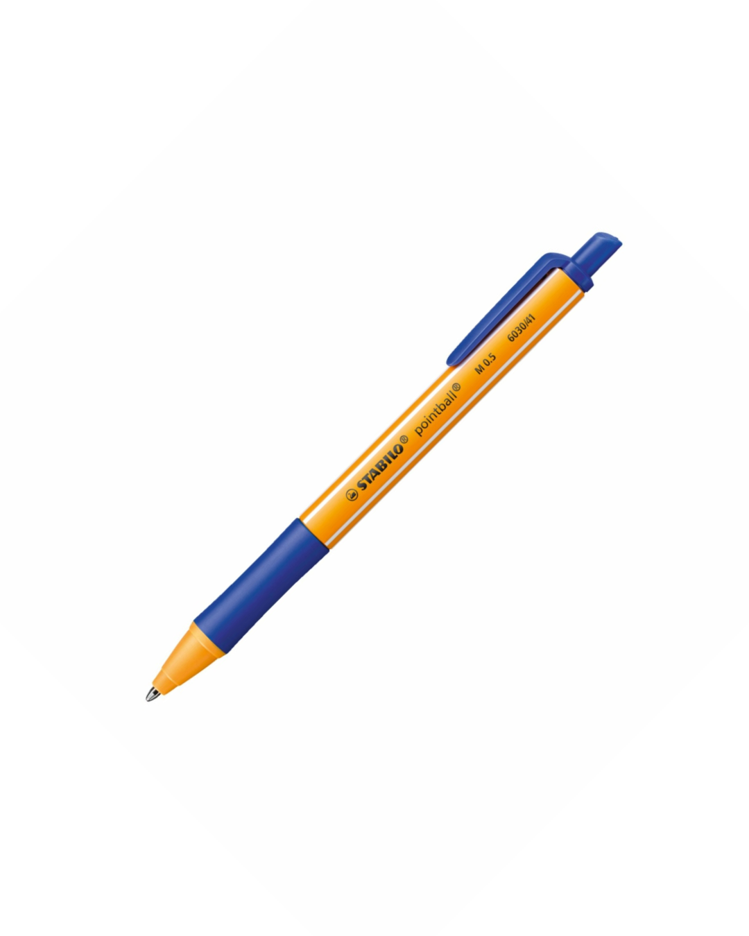 STABILO Pointball blauw detail – soepele kogelpunt