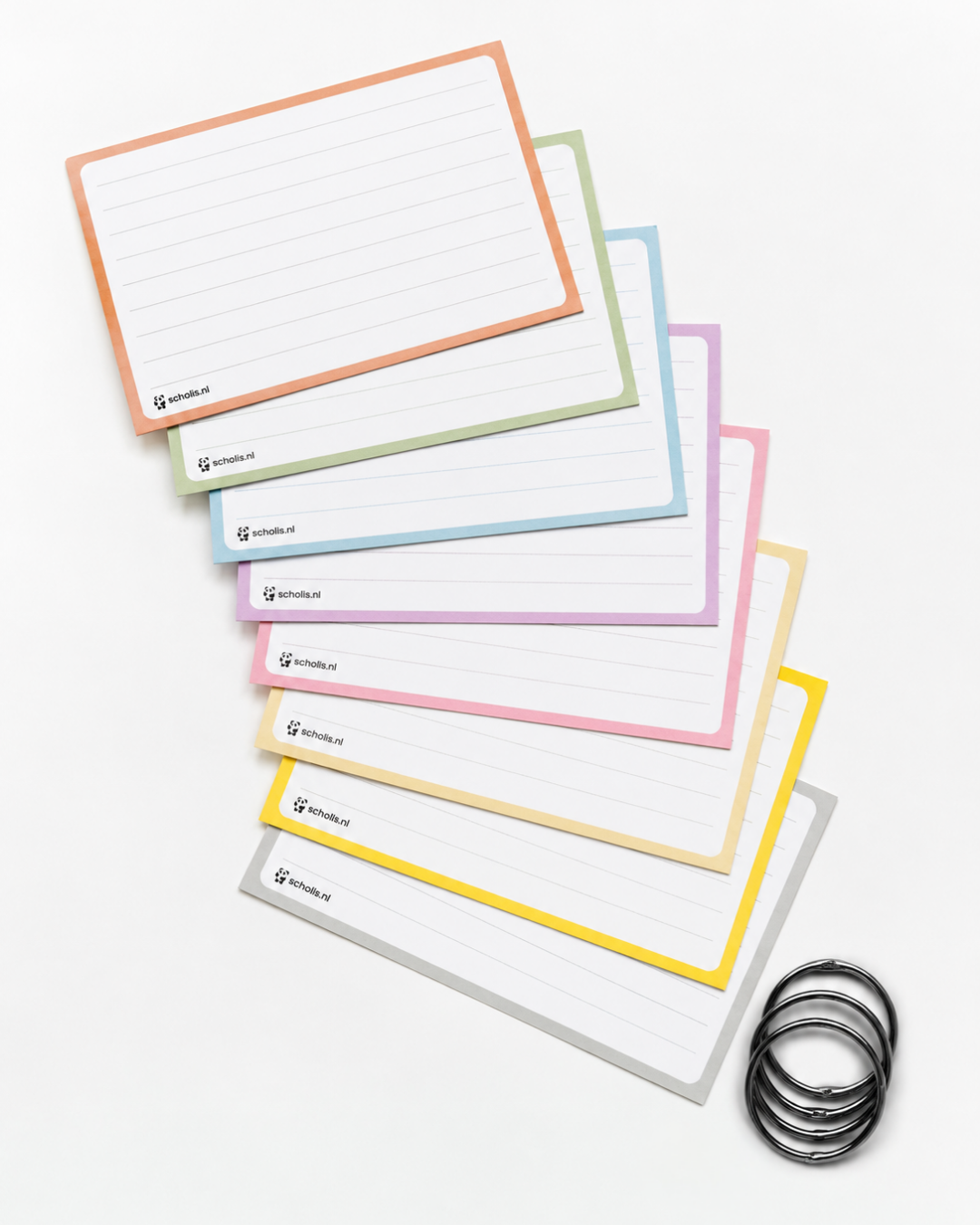 Scholis Flashcards A7 Pastel — 500 Stuks
