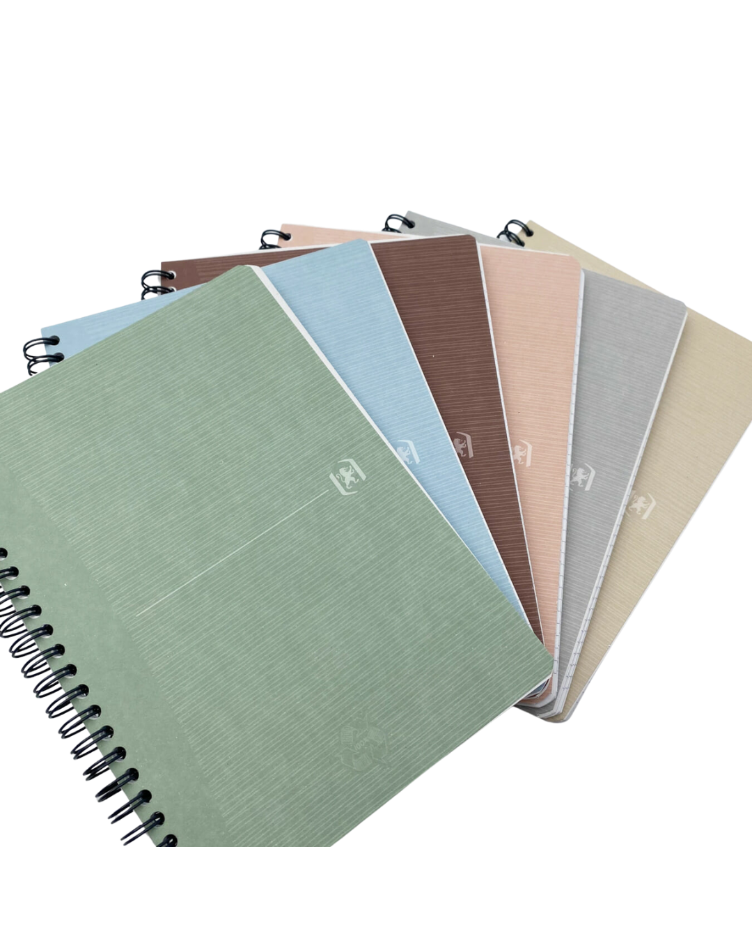 Oxford Notebook A5 betongrijs open – gelinieerde pagina's gerecycled papier
