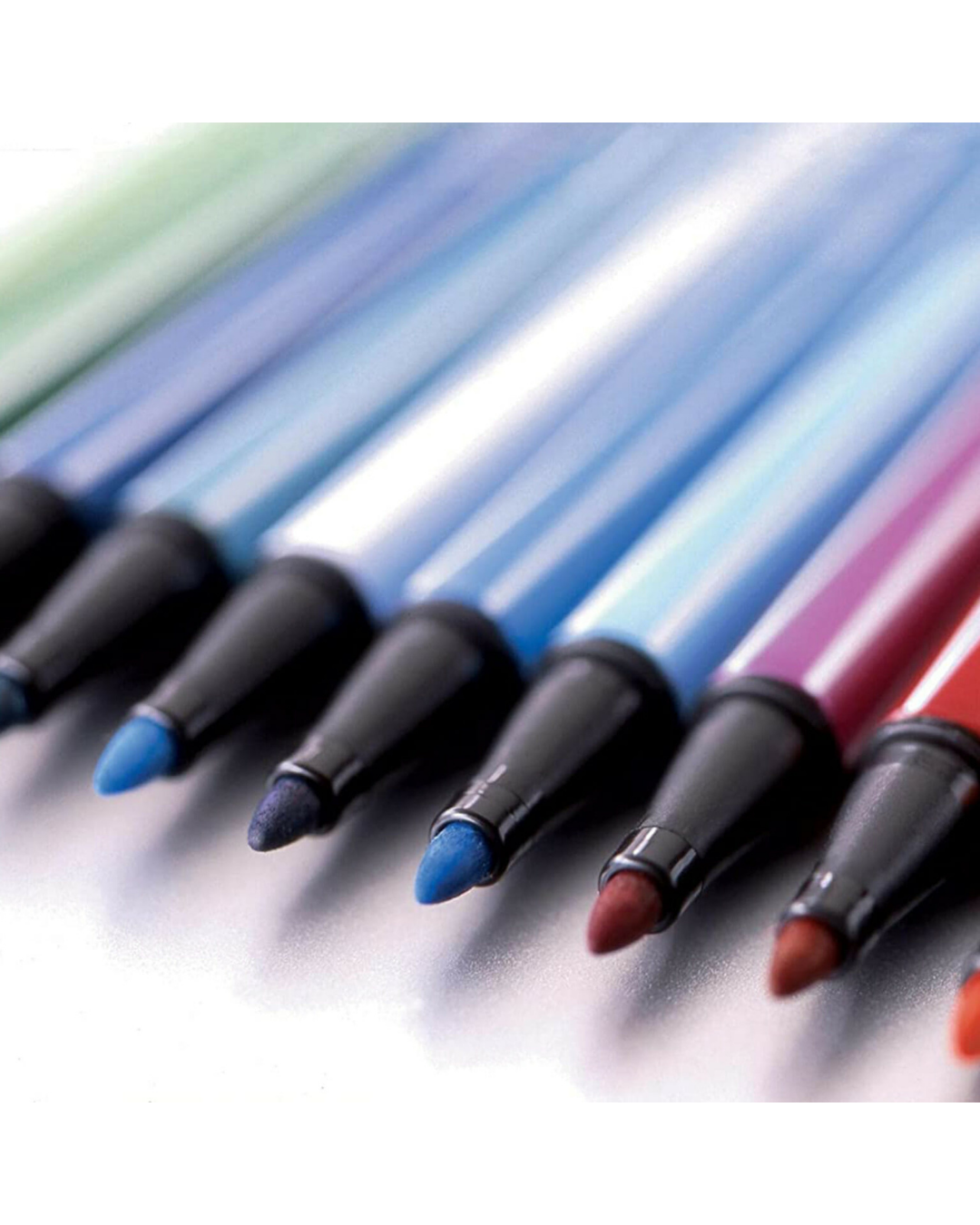 STABILO Pen 68 viltstiften 10-pack detail – ronde punt 1 mm