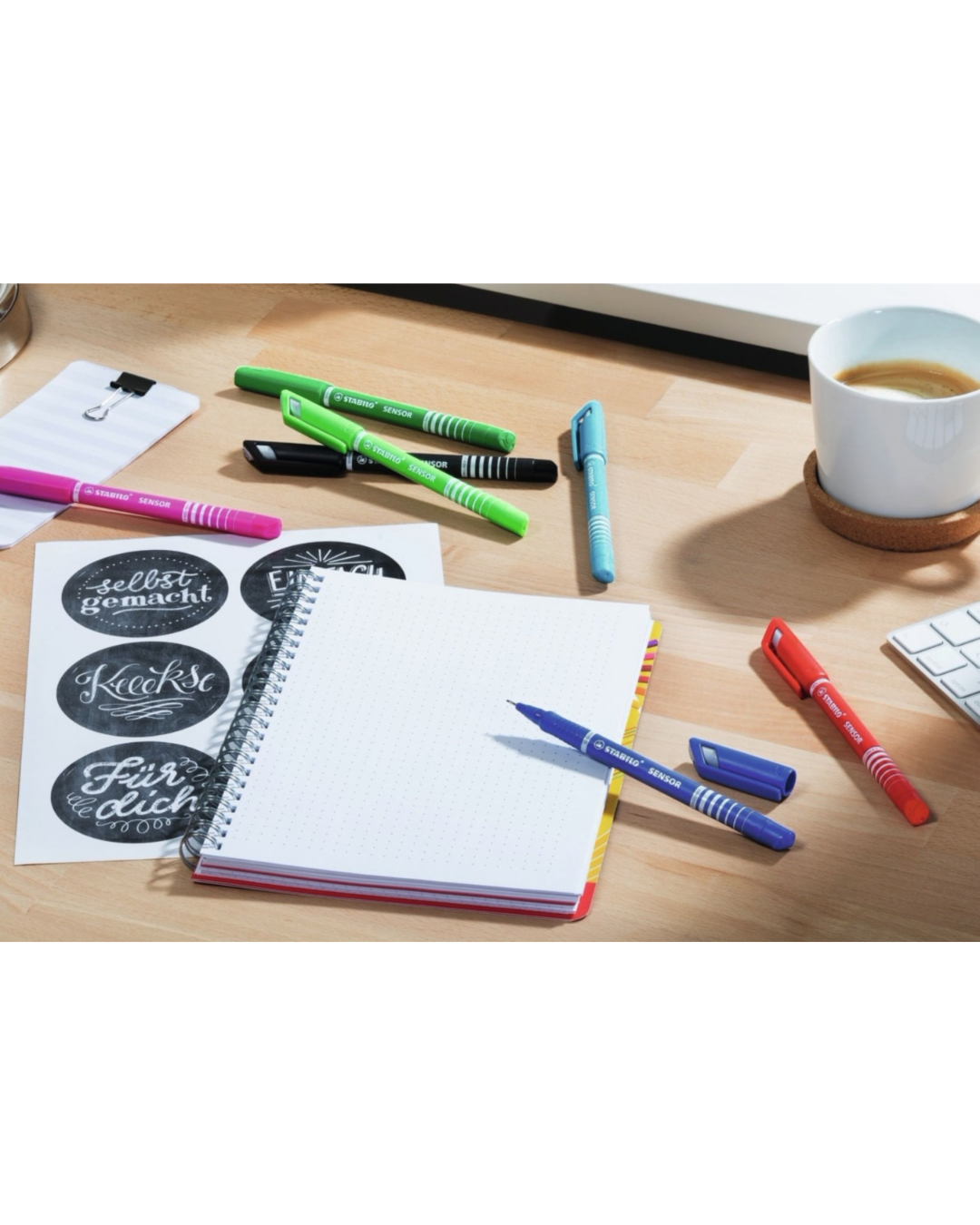 STABILO Pen 68 Neon set in etui – 6 viltstiften voor school