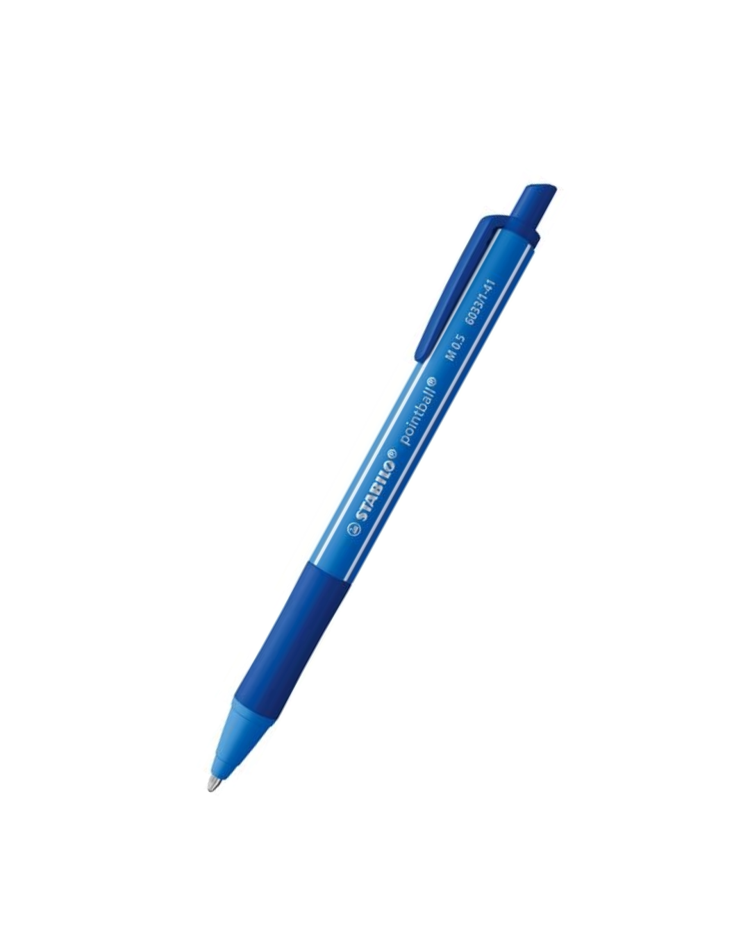 STABILO Pointball Colorful blauw detail – gekleurde behuizing zelfde kleur als inkt