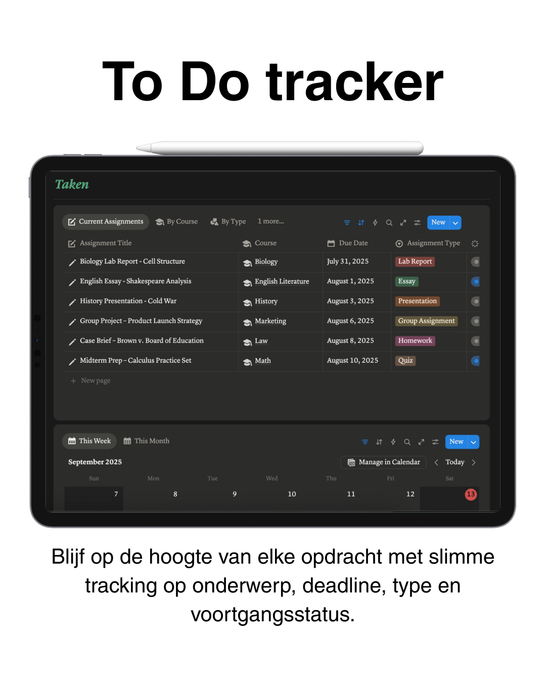 Ultieme Studentenplanner digitale studieplanner (afbeelding 4)